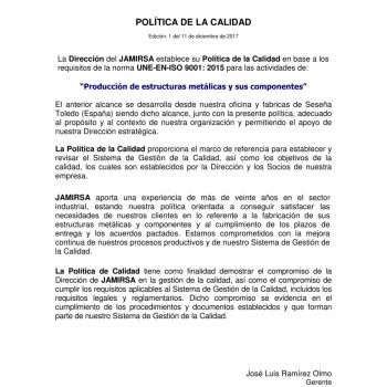 POLITICA DE CALIDAD