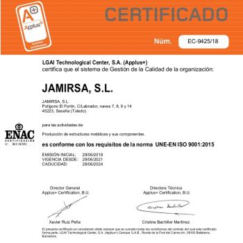 CERTIFICADO ISO APPLUS